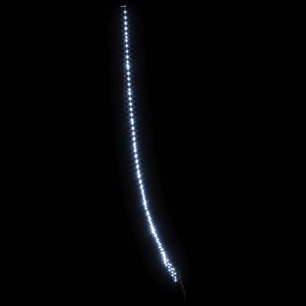 LED-joulukuusi maapistokkeilla Kylmän Valkoinen 511 cm Metalli