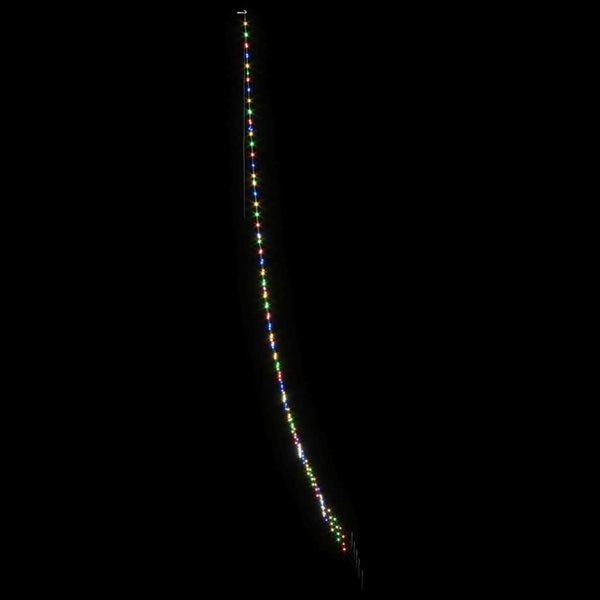 LED-joulukuusi maapistokkeilla Monivärinen 511 cm Metalli