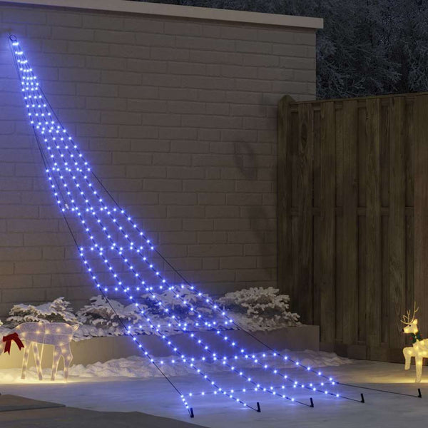 LED-joulukuusi maapistokkeilla Sininen 511 cm Metalli
