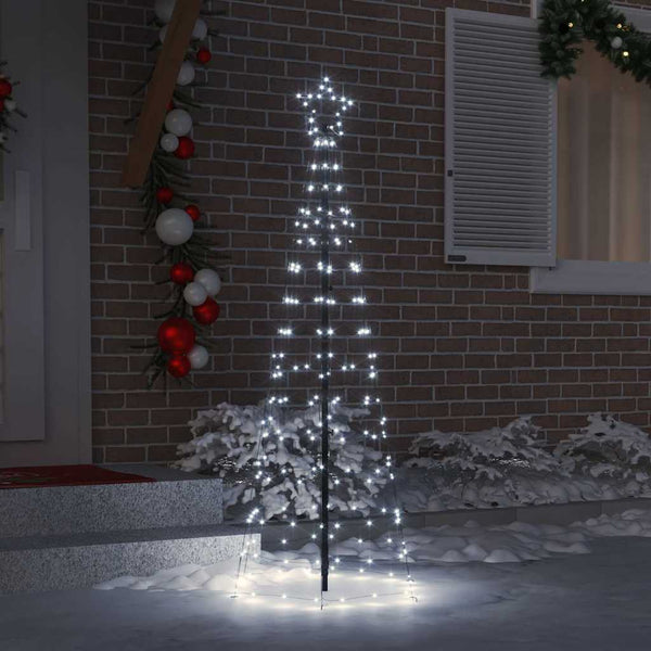 LED-joulupuu 250 cm 390 LEDiä Kylmän Valkoinen Teräs