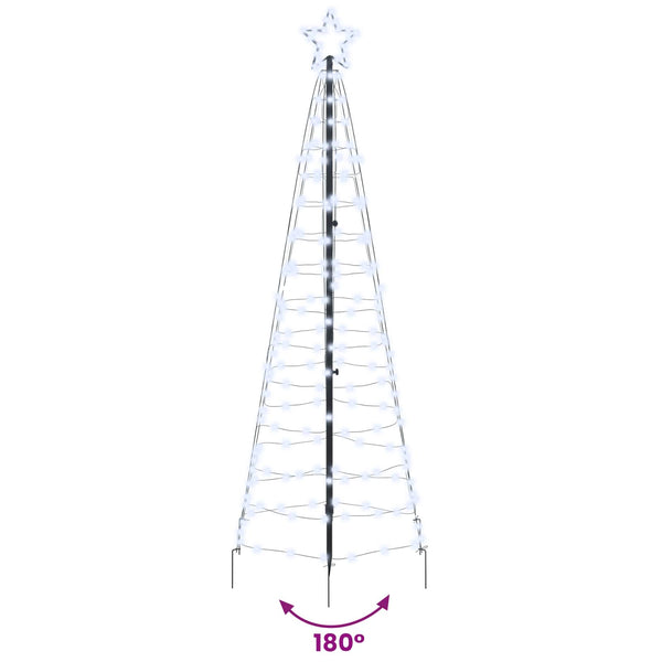 LED-joulupuu 250 cm 390 LEDiä Kylmän Valkoinen Teräs