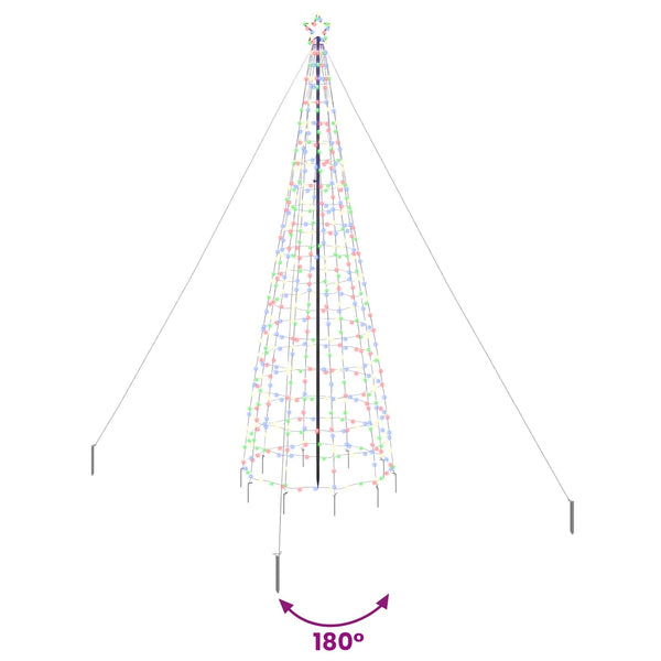 LED-joulupuu EKENAS 400 cm 800 LEDiä Monivärinen Teräs