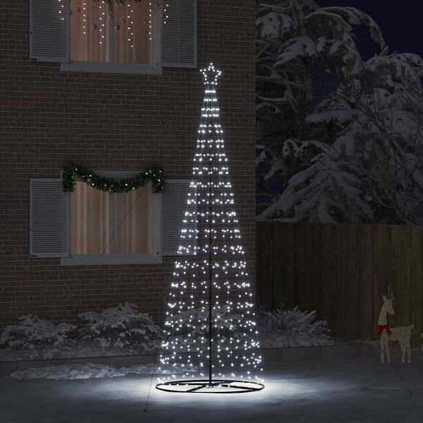LED-joulupuu EKENAS 400 cm 800 LEDiä Kylmä valkoinen Teräs