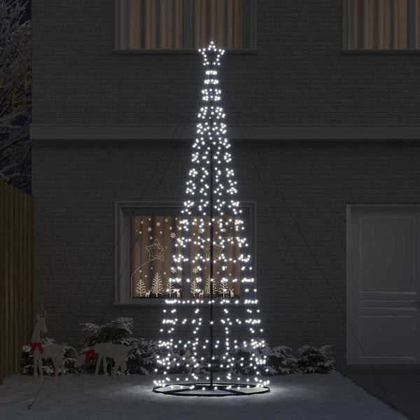 LED-joulupuu EKENAS 400 cm 800 LEDiä Kylmä valkoinen Teräs