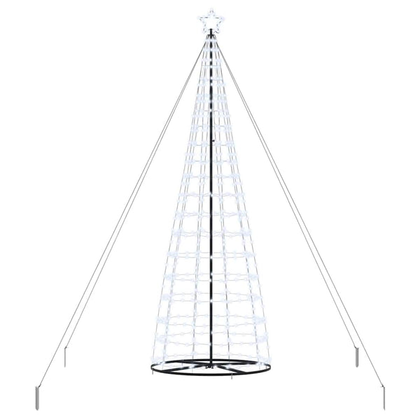 LED-joulupuu EKENAS 400 cm 800 LEDiä Kylmä valkoinen Teräs