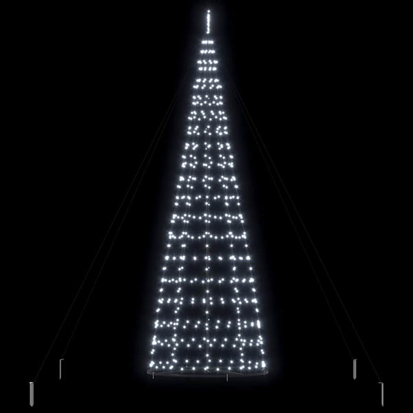 LED-joulupuu EKENAS 400 cm 800 LEDiä Kylmä valkoinen Teräs