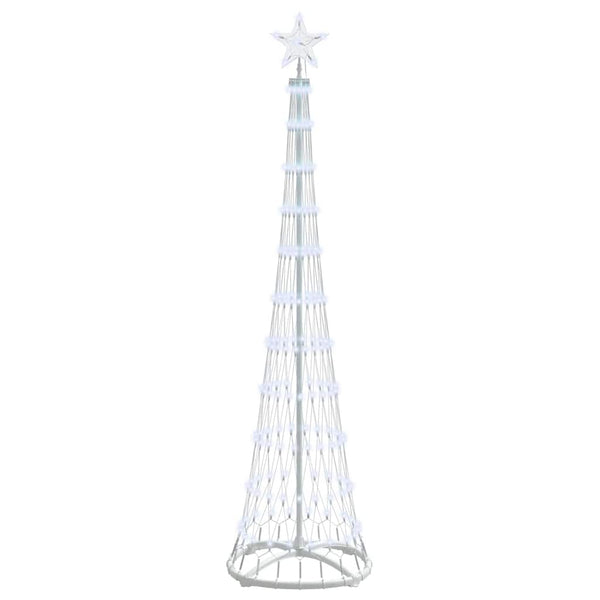 LED-joulupuu Kylmän Valkoinen 190 cm Metalli