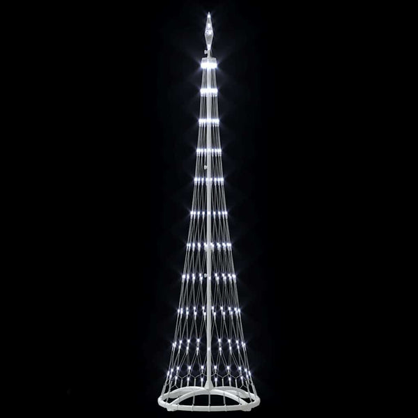 LED-joulupuu Kylmän Valkoinen 190 cm Metalli