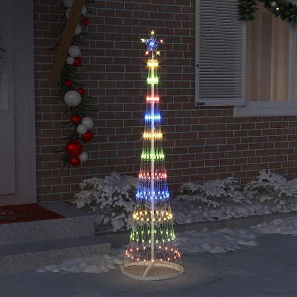 LED-joulupuu Monivärinen 51 x 51 x 190 cm Metalli