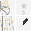 LED-joulupuu Lämpimän Valkoinen 250 cm Metalli