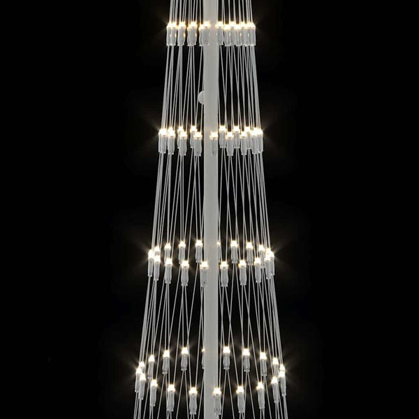 LED-joulupuu Lämpimän Valkoinen 250 cm Metalli