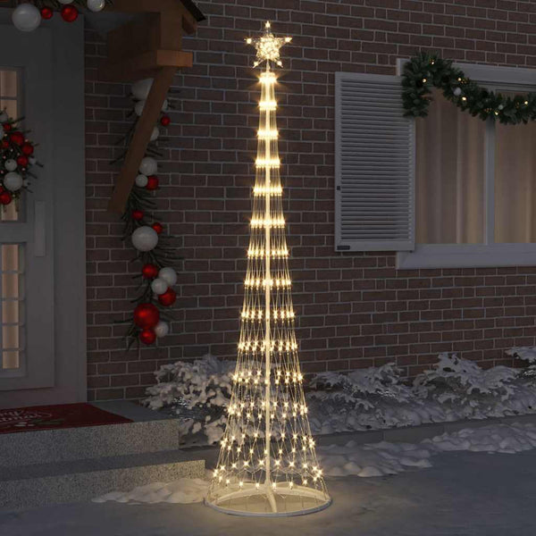 LED-joulupuu Lämpimän Valkoinen 250 cm Metalli