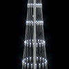 LED-joulupuu Kylmän Valkoinen 250 cm Metalli