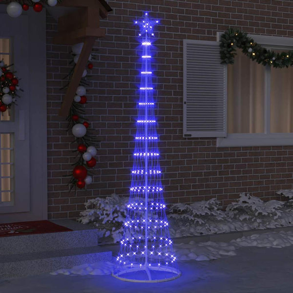 LED-joulupuu Sininen 250 cm Metalli