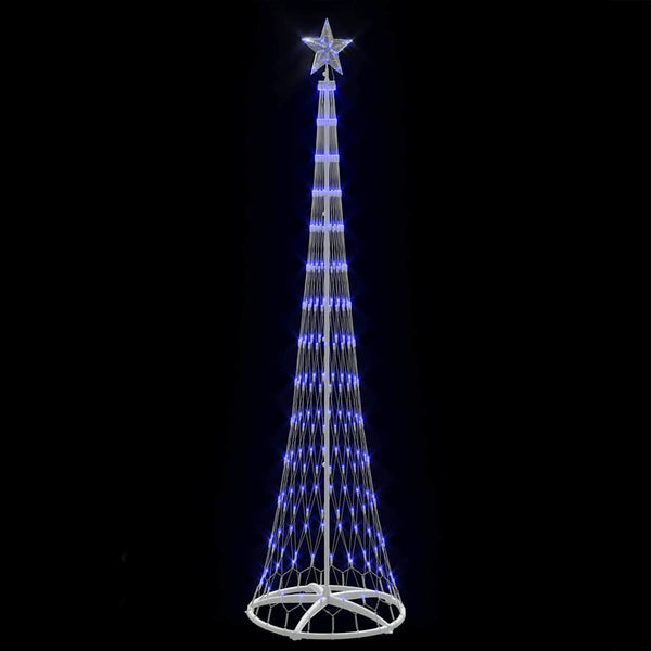 LED-joulupuu Sininen 250 cm Metalli