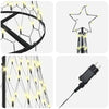 LED-joulupuu Lämpimän Valkoinen 184,5 cm Metalli