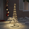 LED-joulupuu Lämpimän Valkoinen 184,5 cm Metalli