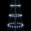 LED-joulupuu Kylmä Valkoinen 184,5 cm Metalli