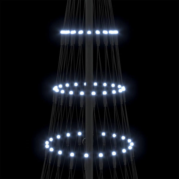 LED-joulupuu Kylmä Valkoinen 184,5 cm Metalli