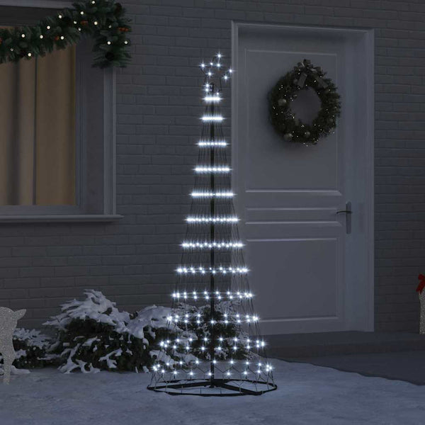 LED-joulupuu Kylmä Valkoinen 184,5 cm Metalli