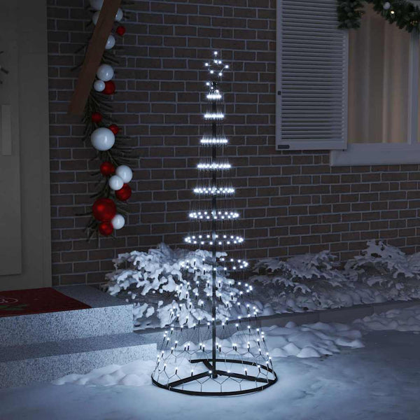 LED-joulupuu Kylmä Valkoinen 184,5 cm Metalli