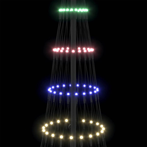 LED-joulupuu Monivärinen 180 cm Metalli