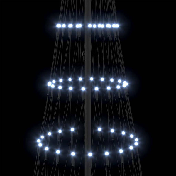 LED-joulupuu Kylmä Valkoinen 250 cm Metalli