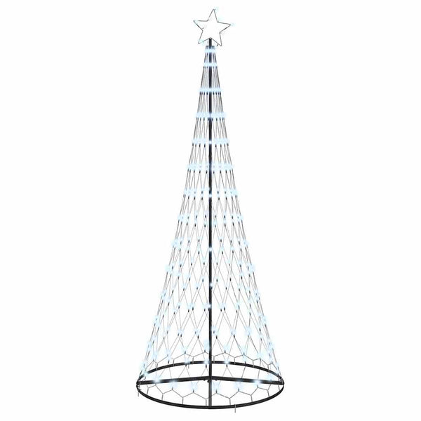 LED-joulupuu Kylmä Valkoinen 250 cm Metalli