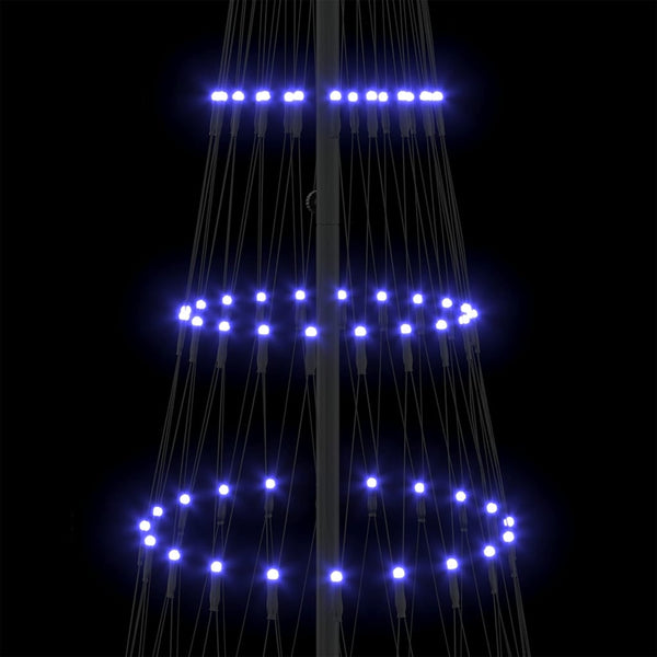 LED-joulupuu Sininen 250 cm Metalli