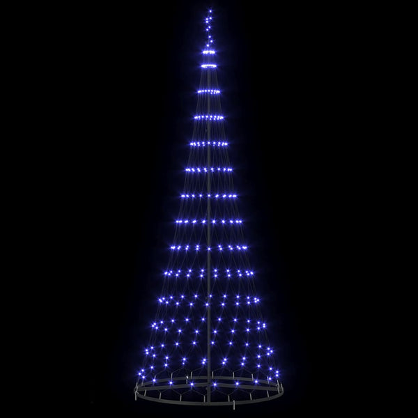 LED-joulupuu Sininen 250 cm Metalli