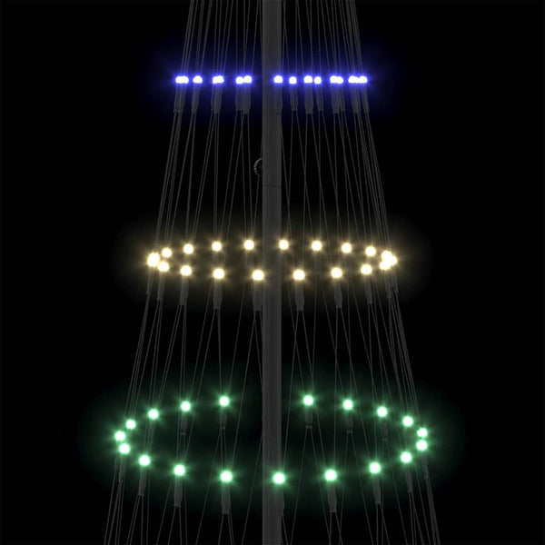 LED-joulupuu Monivärinen 250 cm Metalli