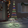 LED-joulupuu Monivärinen 250 cm Metalli