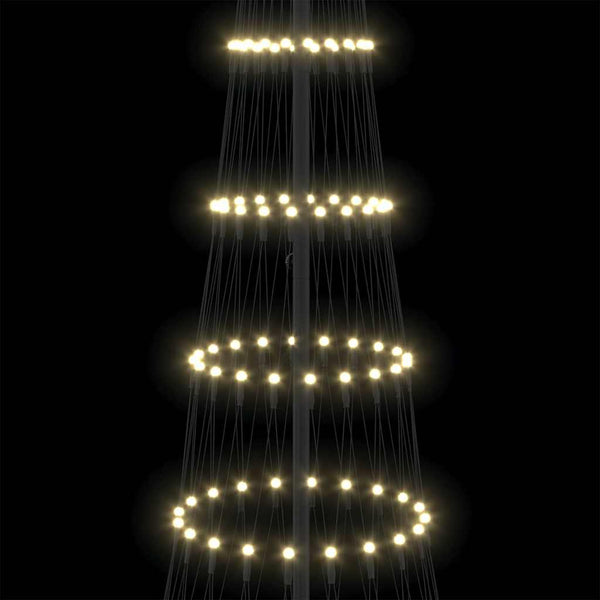 LED-joulupuu Lämpimän Valkoinen 302,5 cm Metalli