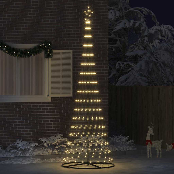 LED-joulupuu Lämpimän Valkoinen 302,5 cm Metalli