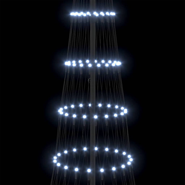 LED-joulupuu Kylmä Valkoinen 302,5 cm Metalli