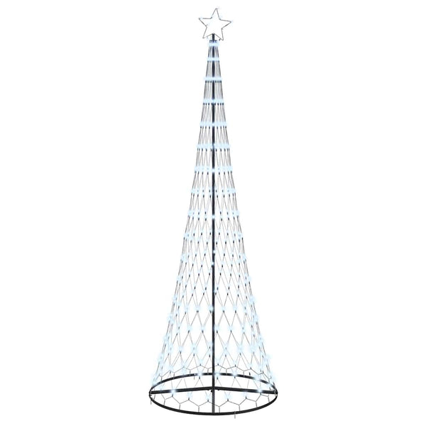 LED-joulupuu Kylmä Valkoinen 302,5 cm Metalli