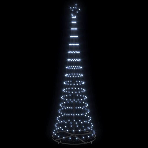LED-joulupuu Kylmä Valkoinen 302,5 cm Metalli
