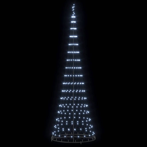 LED-joulupuu Kylmä Valkoinen 302,5 cm Metalli