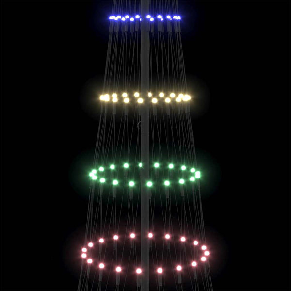 LED-joulupuu Monivärinen 300 cm Metalli