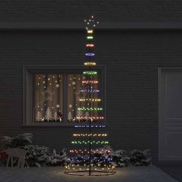 LED-joulupuu Monivärinen 300 cm Metalli