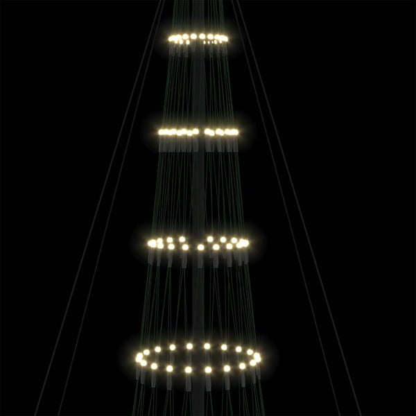 LED-joulupuu Lämpimän Valkoinen 400 cm Metalli
