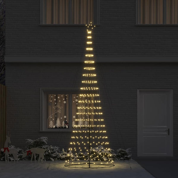 LED-joulupuu Lämpimän Valkoinen 400 cm Metalli