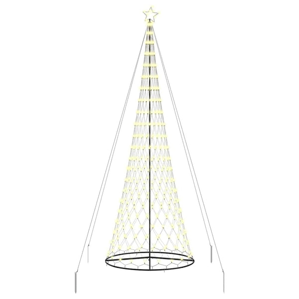LED-joulupuu Lämpimän Valkoinen 400 cm Metalli