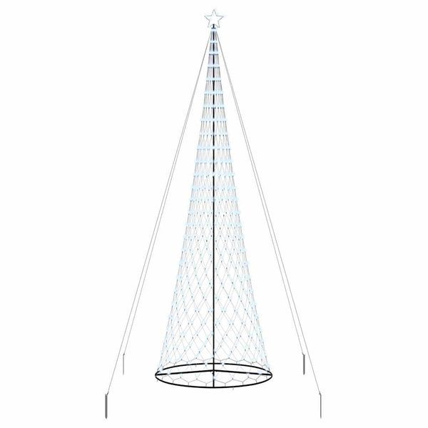 LED-joulupuu Kylmä Valkoinen 400 cm Metalli