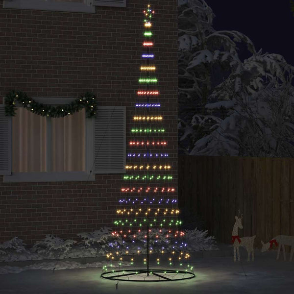 LED-joulupuu Monivärinen 400 cm Metalli