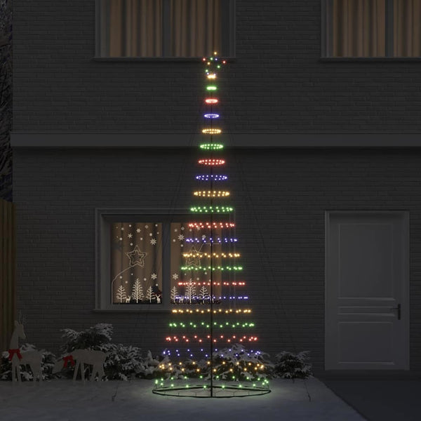 LED-joulupuu Monivärinen 400 cm Metalli
