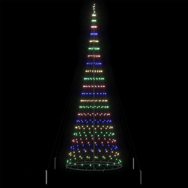 LED-joulupuu Monivärinen 400 cm Metalli