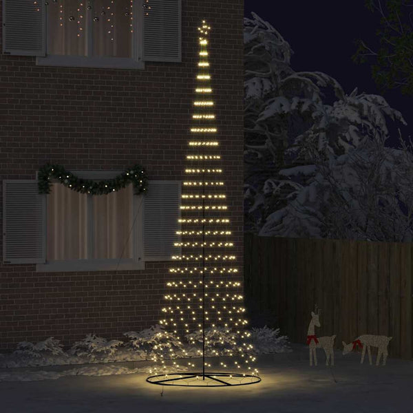 LED-joulupuu Lämpimän Valkoinen 500 cm Metalli