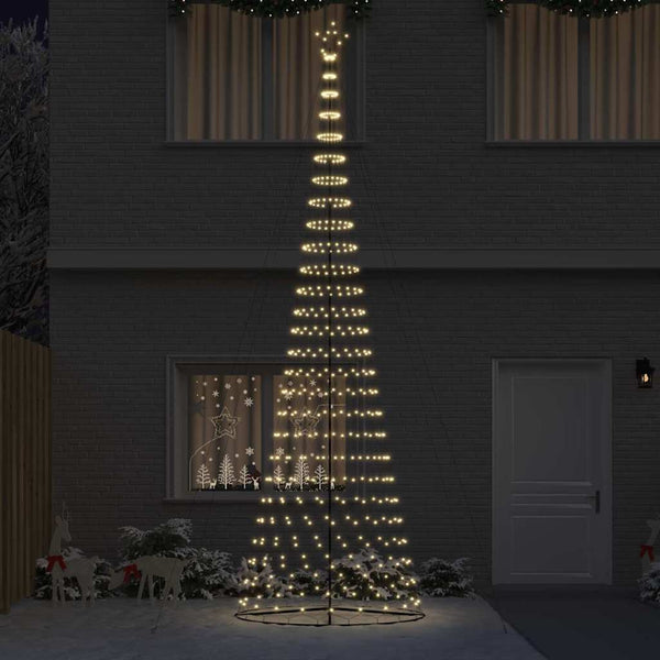 LED-joulupuu Lämpimän Valkoinen 500 cm Metalli