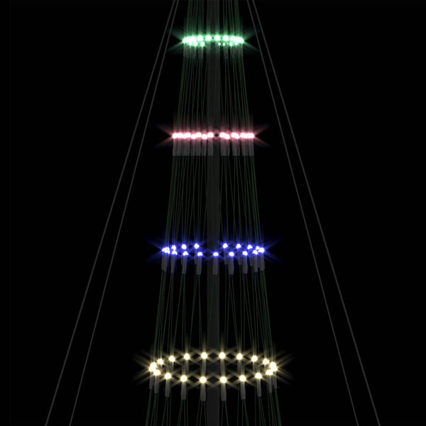 LED-joulupuu Monivärinen 500 cm Metalli